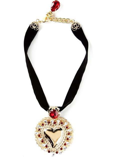 dolce gabbana heart necklace|d&g bracelet.